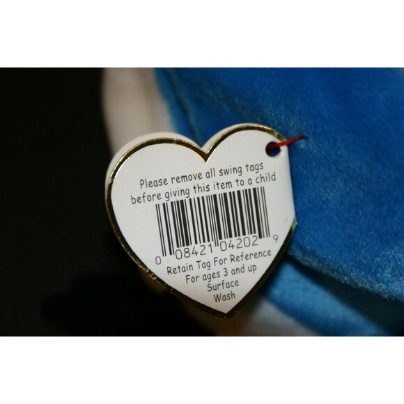 TY Beanie Baby Rocket Blue Jay Bird 1998 errors rare 4202 - Picture 7 of 10